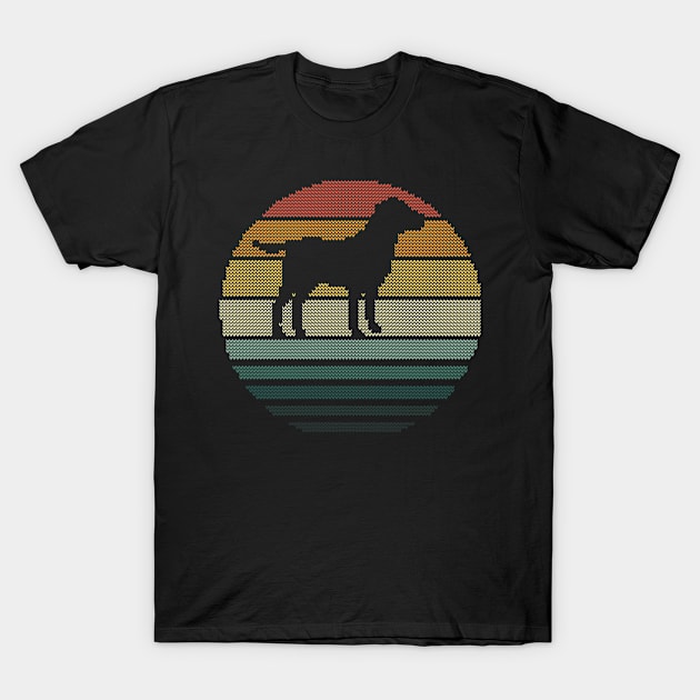 Christmas Labrador Retriever dog breed Sunset Retro Vintage 70s Funny Dog Lovers T-Shirt by Presnall